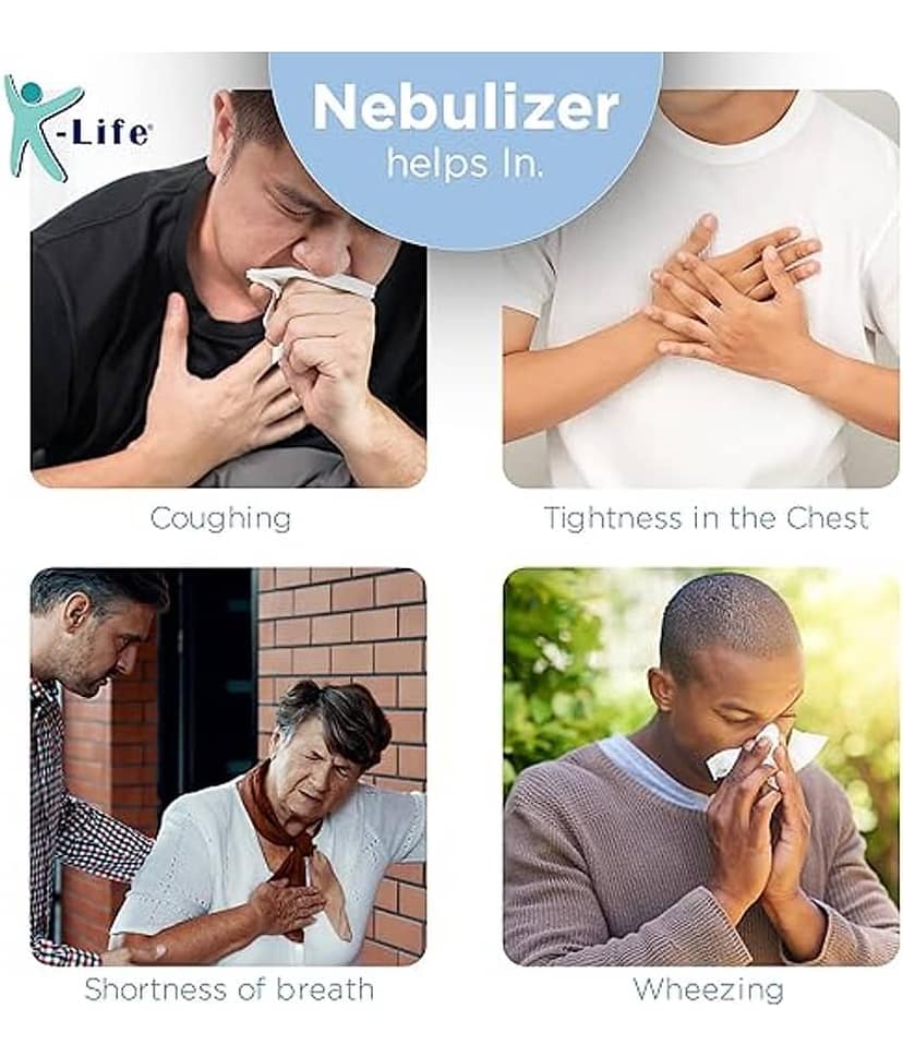 K-life 104-B Steam Respiratory Machine Kit For Adults & Kids Asthma Inhaler Patients Nebulizer-White view 2