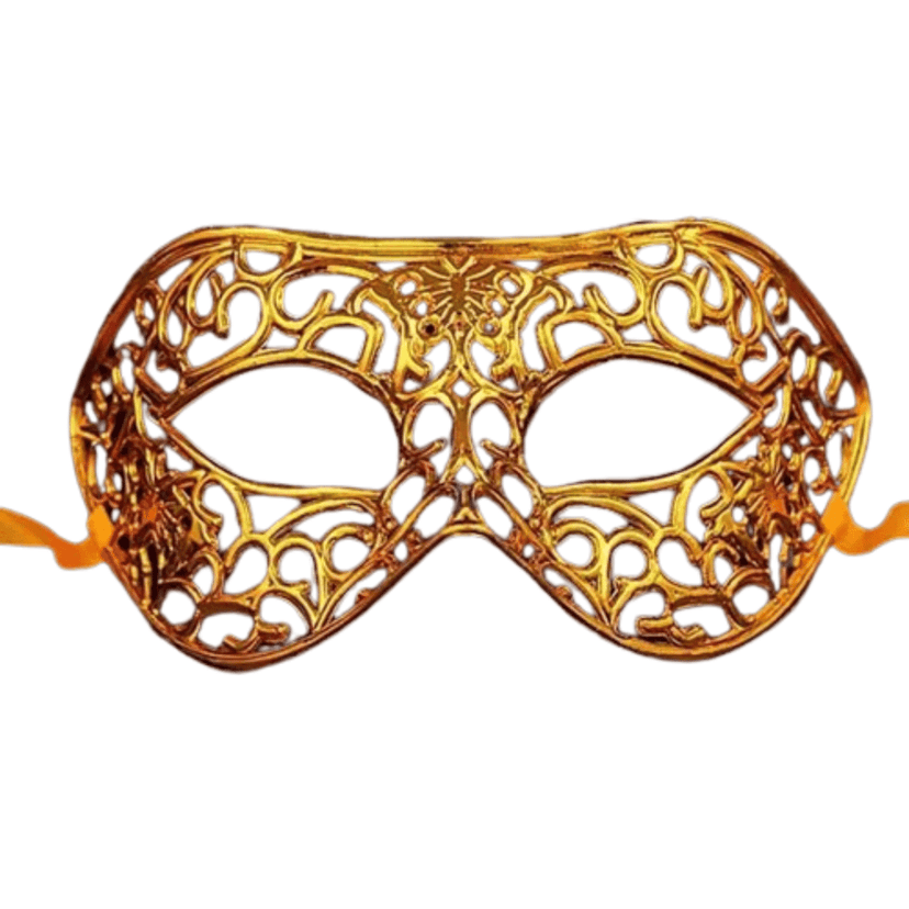 Masquerade Men Mask Golden view 2