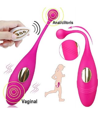 WIRELESS REMOTE CONTROLLED FISH SHAPED VIBRATING EGG IN 10 VIBRATION MODES WITH USB CHARGING OPTION SEX TOY FOR WOMEN (LOW PRICE)
