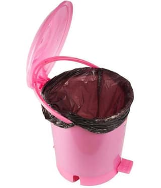 C I- Medium 60 pcs Garbage Bags - 2 packs of 30 Pcs - 60 pcs - 19X21 Black Medium Disposable Garbage Trash Waste Dustbin Kitchen Bags & Covers