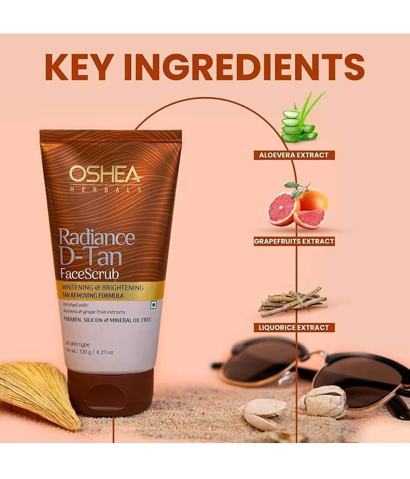 Oshea Herbals Radiance D-Tan Face Scrub 120Grams view 2