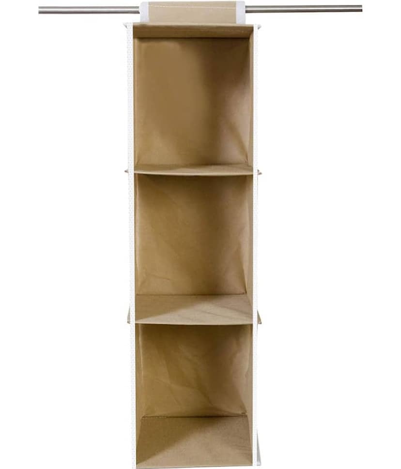 PrettyKrafts Hanging 3 Shelves Wardrobe Organiser view 2