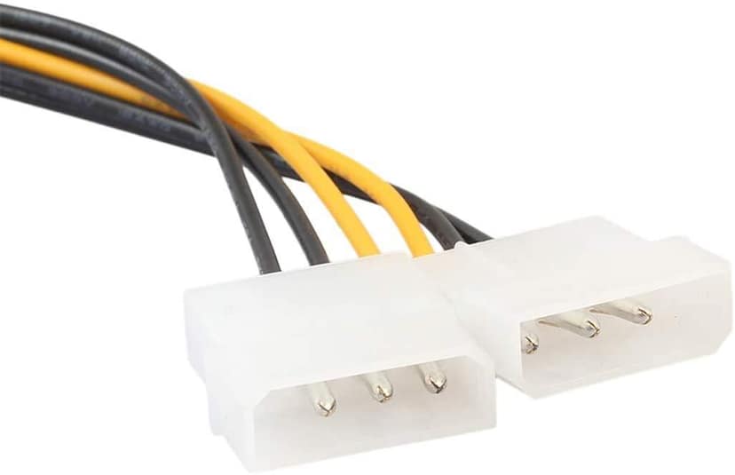 PCI Express 6 Pin to Dual 4 Pin Molex LP4 Power Cable Adapter Video Graphics Card Power Cable view 3