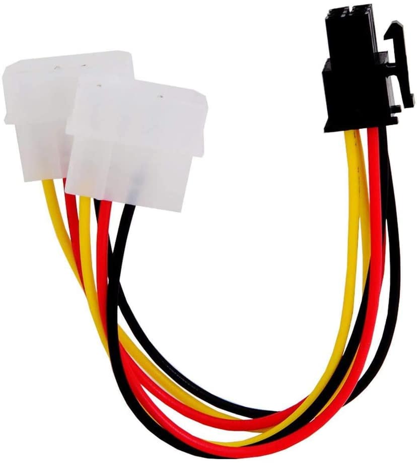 PCI Express 6 Pin to Dual 4 Pin Molex LP4 Power Cable Adapter Video Graphics Card Power Cable view 4