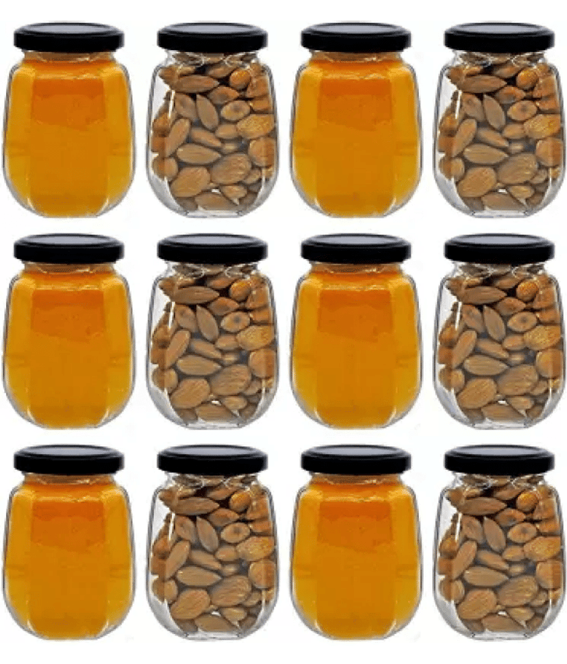 CROCO JAR - Black Glass Food Container ( More Than 10 )