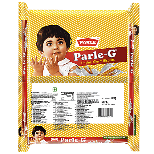 Parle Gluco Biscuits - Parle-G, 800 g Pouch