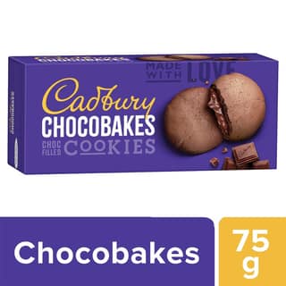 Cadbury Chocobakes Choc Filled Cookies, 75 G