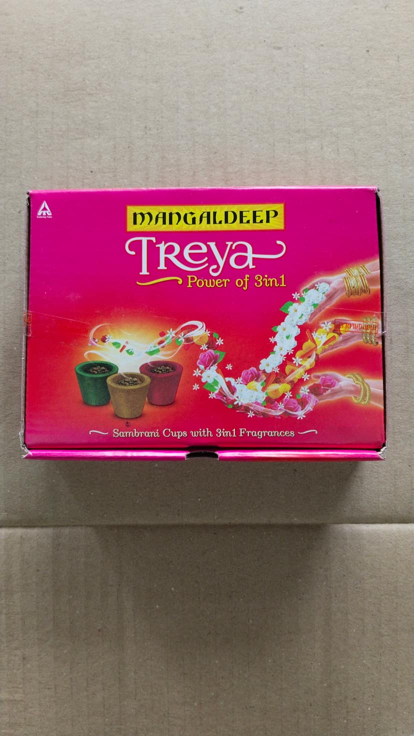 Mangaldeep treya sambrani cups 3 in 1 fragrance