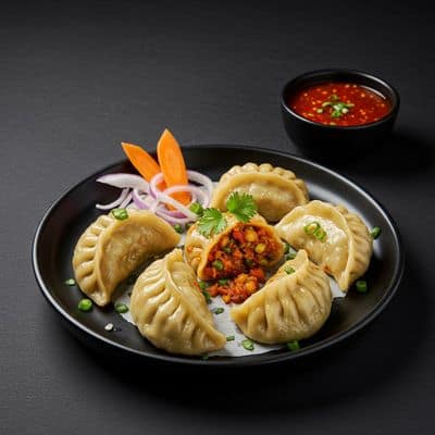 Veg Mix Momos (4pcs)