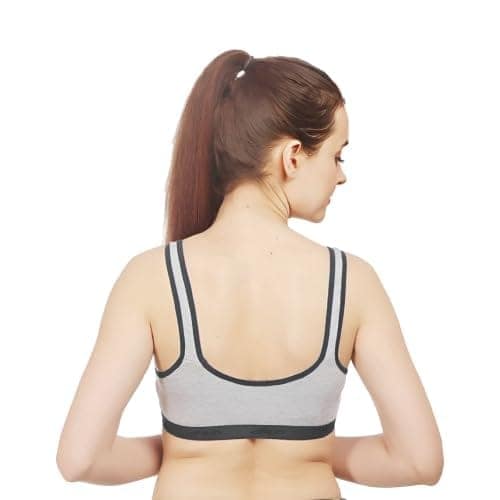 FASHION BONES Women's Everyday Cotton Sports Bra | Support - Ideal for Active Women | Non Padded | Gym | Running | Full Coverage, Breathable & Stylish view 2