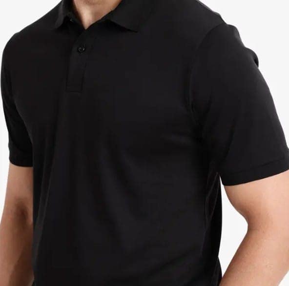 Classic Black Polo T-Shirt for Men view 3