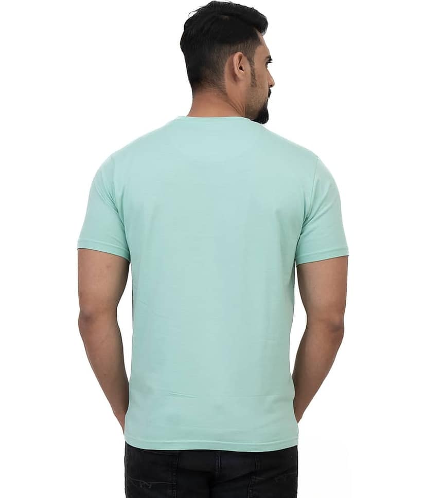 Cotstyle Pack of 1 Cotton Regular Fit Men's T-Shirt ( Teal ) view 2
