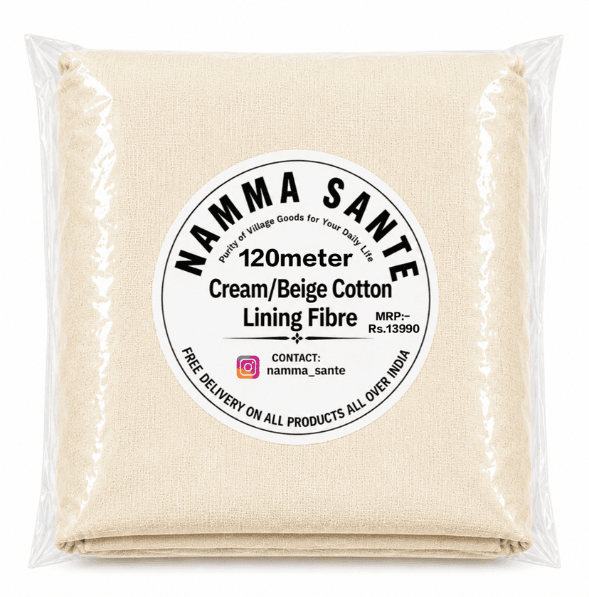 Cream/Beige Cotton Lining Fibre – Chhota Panna, Cream Cotton Lining Fabric, Beige Cotton Lining Cloth, Cotton Lining Material, Cotton Inner Lining Fabric