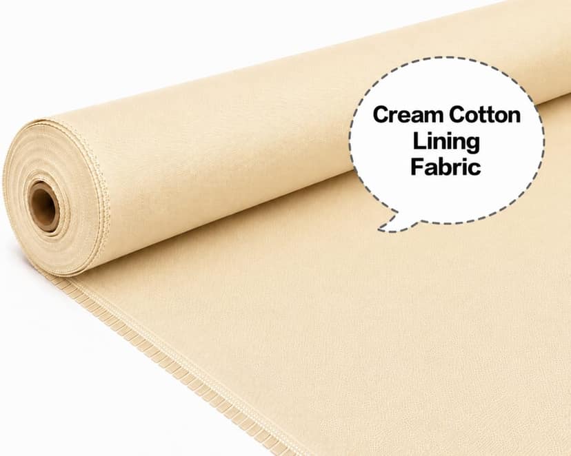 Cream/Beige Cotton Lining Fibre – Chhota Panna, Cream Cotton Lining Fabric, Beige Cotton Lining Cloth, Cotton Lining Material, Cotton Inner Lining Fabric view 2
