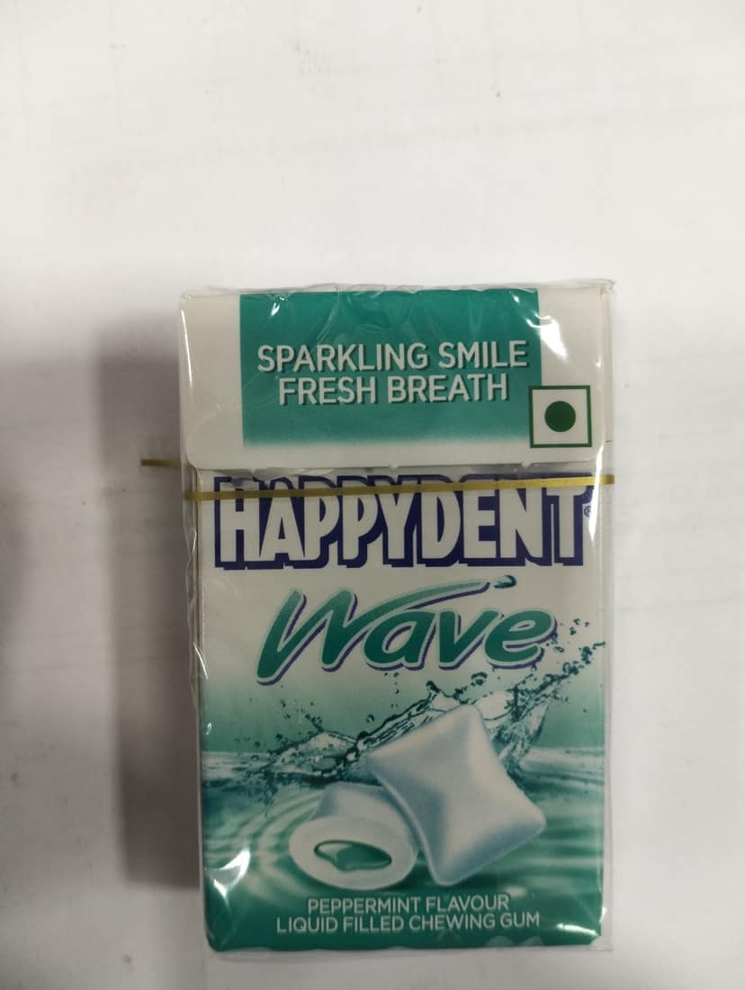 Sparkling smile Fresh breath Happydent Wave Peppermint flavour