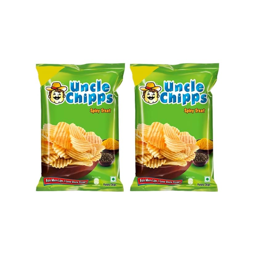 Uncle Chipps Spicy Treat Potato Chips - Pack of 2 view 2