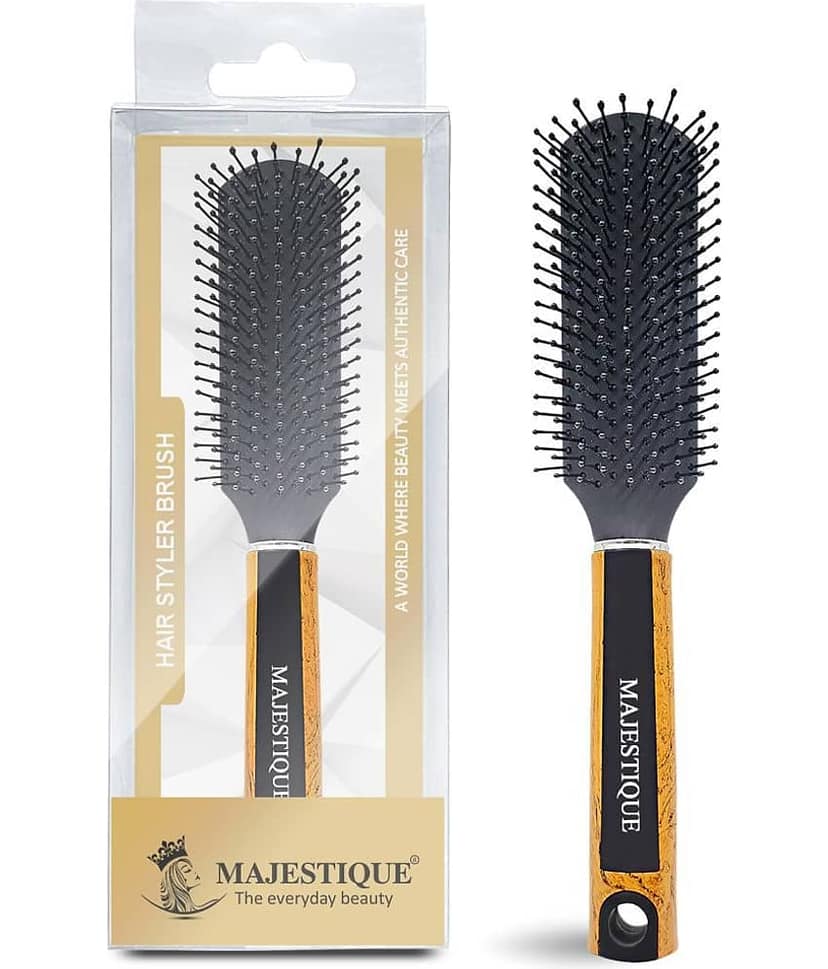 Majestique 8 Row Flat Series Hair Brush - Bio-Friendly -Ultra-Soft Tipped Nylon - Color May Vary