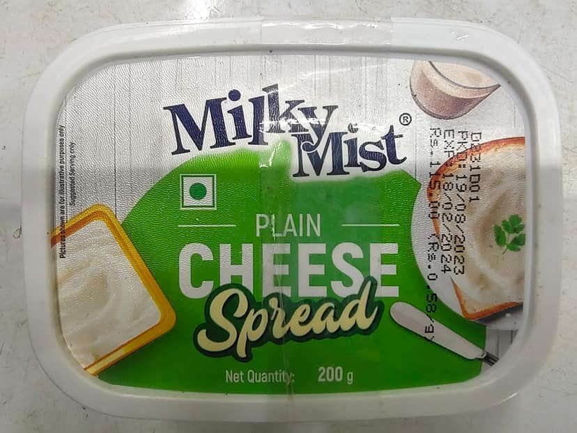 Milky mist plain cheese spread
