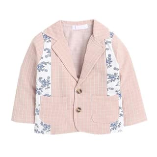 Striped Cotton Blend Boys' Suit Jacket