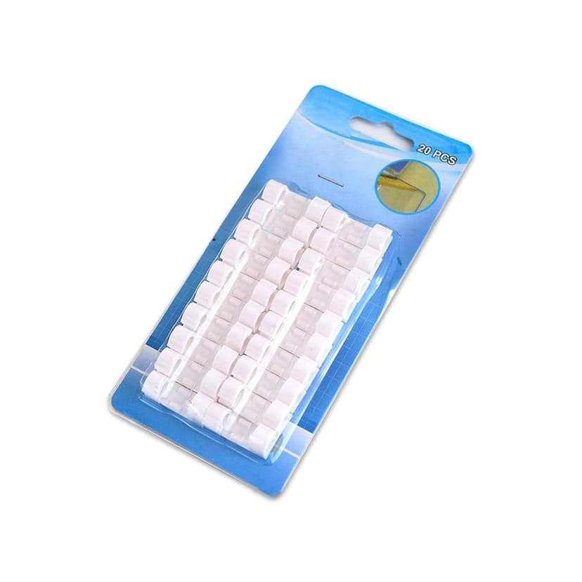 Self Adhesive Cable Clips Wire Manage Holder Sticky Mount-Round Plastic Cable Cord - Pack of 20 view 4