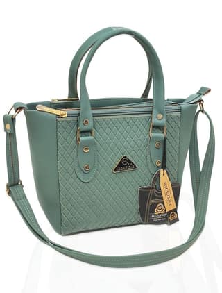 Magnifique Women's Hand/Sling/Side Bag/purse Polyurethane Western (Green)