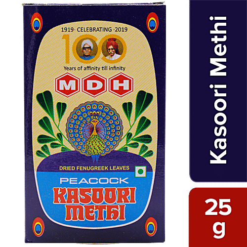 MDH Peacock Kasoori Methi, 25 g Carton