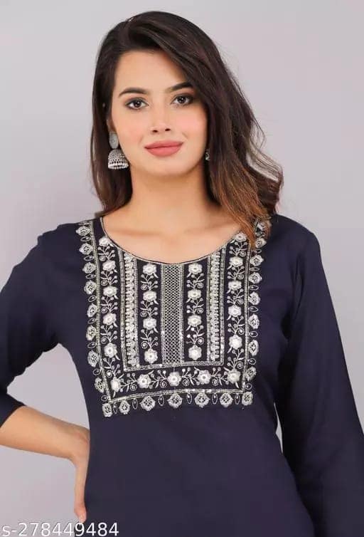 Design Kurta Pant Ethnic Set ( Black ) view 4