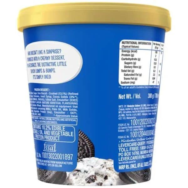 Kwality Wall's Oreo Tub 700 Ml view 3