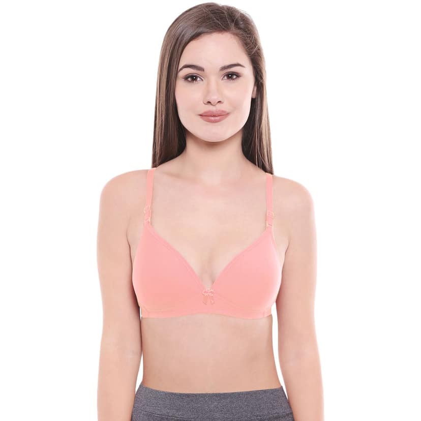 Bodycare Polycotton Padded Non wired Tshirt Bra-Pack of 3 view 2