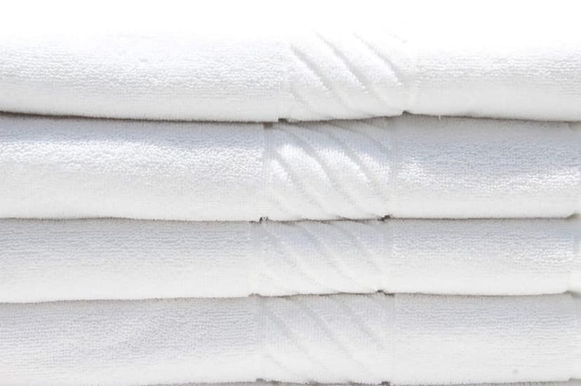 Mandhania Lovely White Cotton Bath Towels 450 GSM (28x57) Pack of 3 view 3