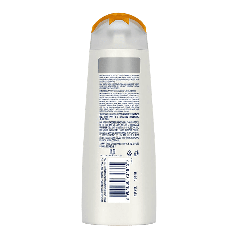 Dove Nourishing Secrets Shampoo - Healthy Ritual For Strengthening Hair, 180 Ml view 2
