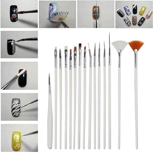 48 Colors Nail Art Glitter Bottles Set with 15 Pieces Nail Art Brushes for Nail Art Decoration view 2