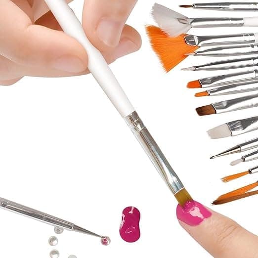 48 Colors Nail Art Glitter Bottles Set with 15 Pieces Nail Art Brushes for Nail Art Decoration view 3