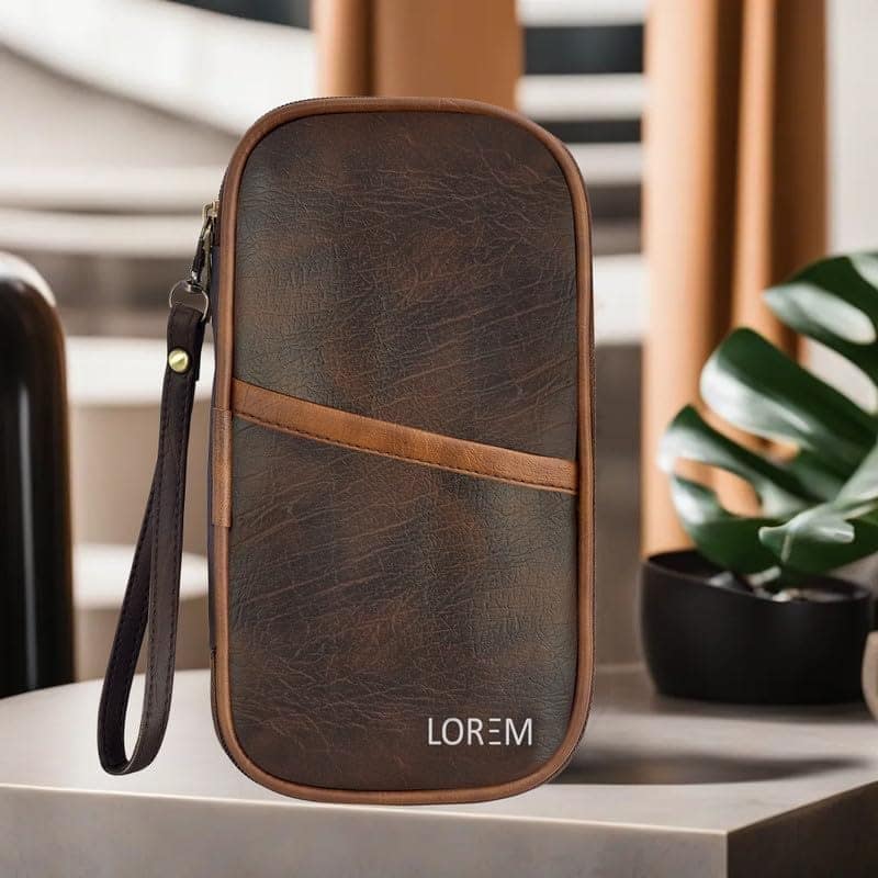 LOREM Deluxe Family Passport Wallet: Organize Credit, Debit Cards, Tickets, Coins, and More with Removable Hand Strap view 2