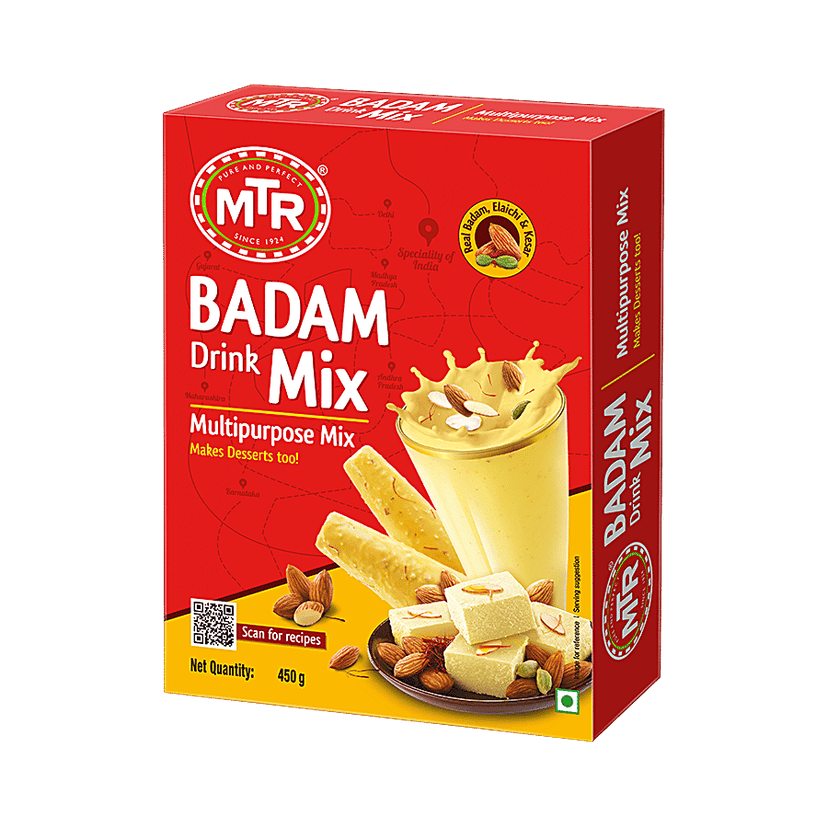 MTR Badam Drink Mix - Real Badam, Elaichi & Kesar, 450 g