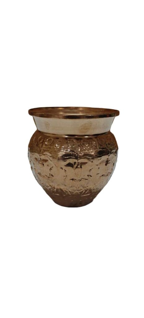 Traditional Embossed Bronze Kalash for Puja and Decor