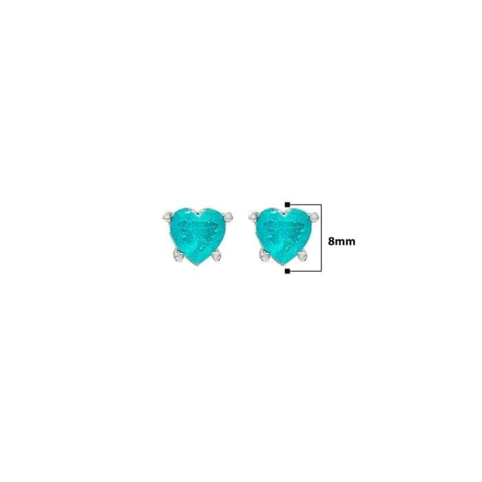 Silver Sea Blue Earrings view 4