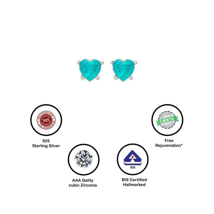 Silver Sea Blue Earrings view 6