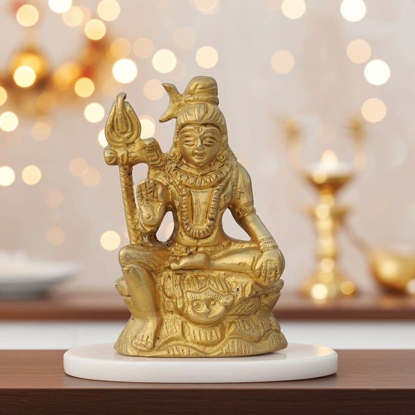 Brass Showpiece Shankar Ji Statue (BSMAS027 A)