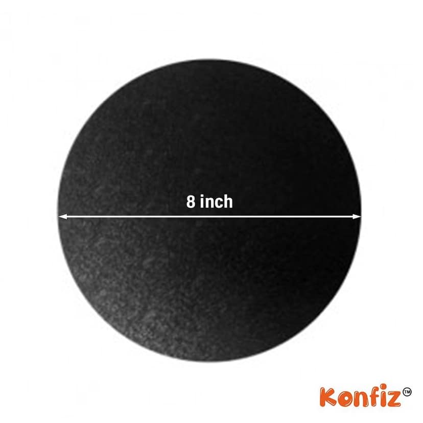 Cake Base Round Circle Cardboard Round 8 Inch Normal Round Base, 10 Pcs Red & 10 Pcs Black (20 Pcs) view 2