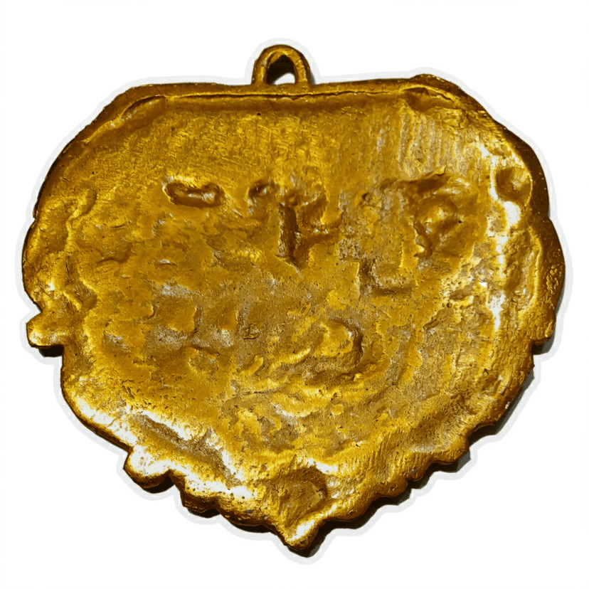 Metal Door Hanging Shubh Labh (5 Inch) Engraved with Swastik,'Shubh Labh' religious slogan written on metal plaque- Multicolour view 2