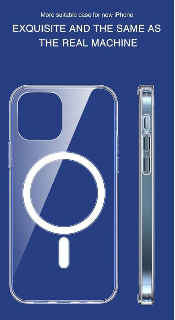 Faircost for iPhone 12 Pro Max Magnetic Back Case Cover MagSafe Compatible Clear Transparent view 4