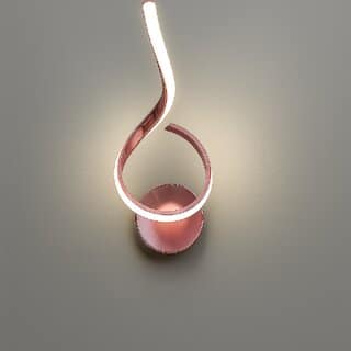 Chanya Haus Rose Gold Aluminum Wall Light with Sculptural Design, Available in Warm White, Cool White, and Cool Daylight