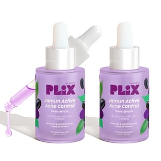 The Plant Fix Plix 2% Salicylic Acid Jamun Active Acne Control Dewy Serum 30 ml for Active Acne & Dark Spot Reduction with Caffeine for Breakout Control (Pack of 2) The Plant Fix Plix 2% Salicylic Acid Jamun Active Acne Control Dewy Serum 30 ml for Activ