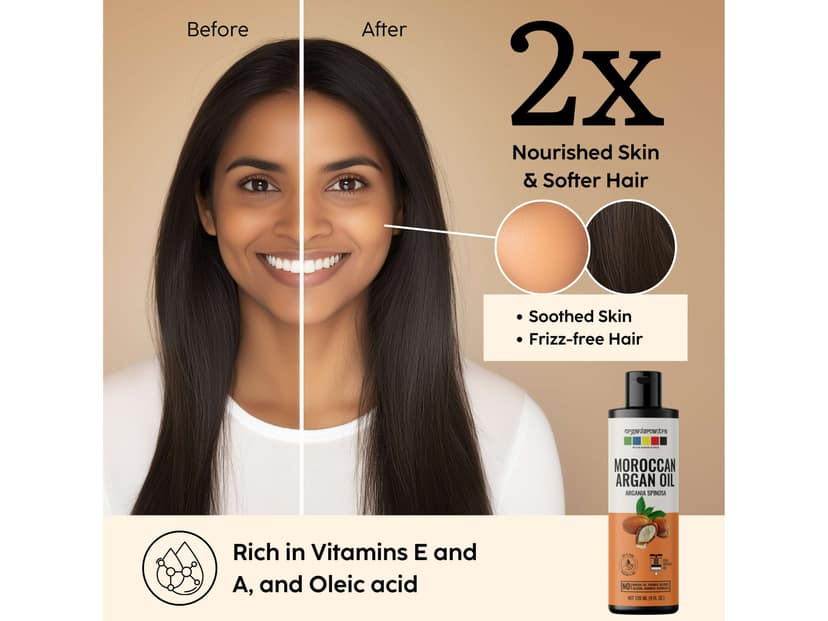 Organix Mantra Moroccan Argan Oil, 100% Pure, Natural & Cold Pressed Organic Oil ,30ML - 120 Millilitre view 2