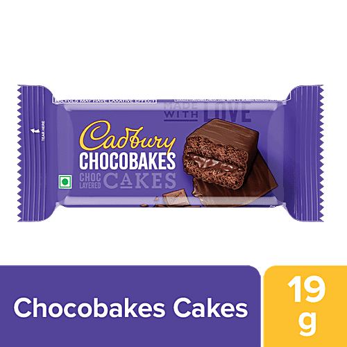 Cadbury Chocobakes Choc Layered Cakes, 19 g