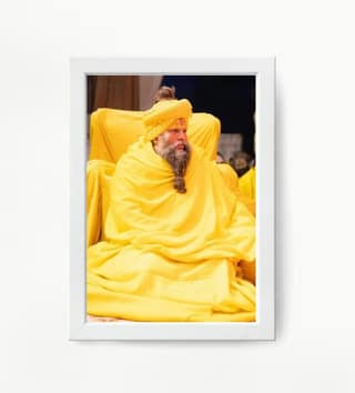 NOKKES Premanand Ji Maharaj White Religious Photo frame 5X7 Inch Photo Frame_WEW66