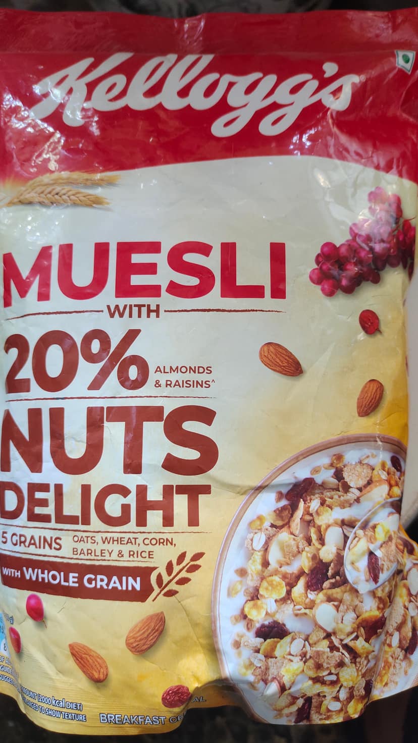 Kelloggs Muesli With 20% Nuts Delight Almond & Raisins