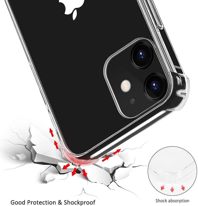 Memumi Crystal Series Thin Fit Hard Back Cover for Apple iPhone 12 Mini - Trans White (5.4") view 5