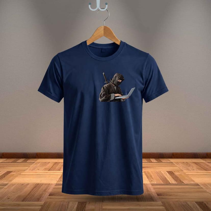 Trishoolin Cyber Ninja Anime Theme T-Shirt | Design 40022MB | Cotton Regular Fit | Crew Neck / Round Neck Half Sleeve | Pack of 1